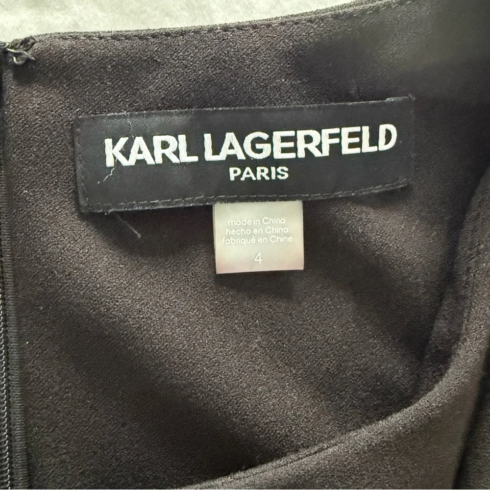 Karl Lagerfeld Paris Black Sleeveless Gown w/ Pearl Trim | Size 4 - Picture 10 of 11